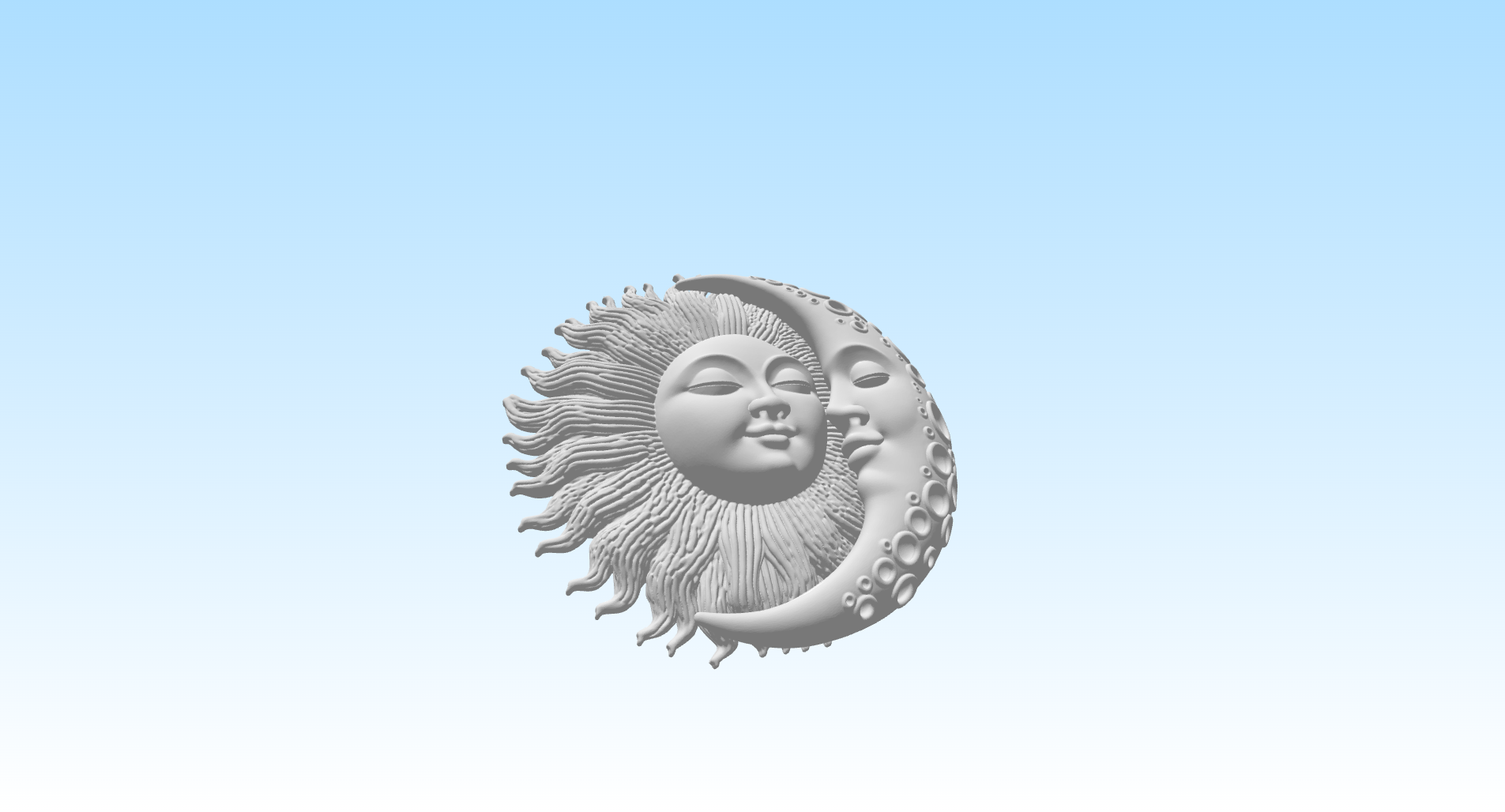 Celestial Sun & Moon Sculpture