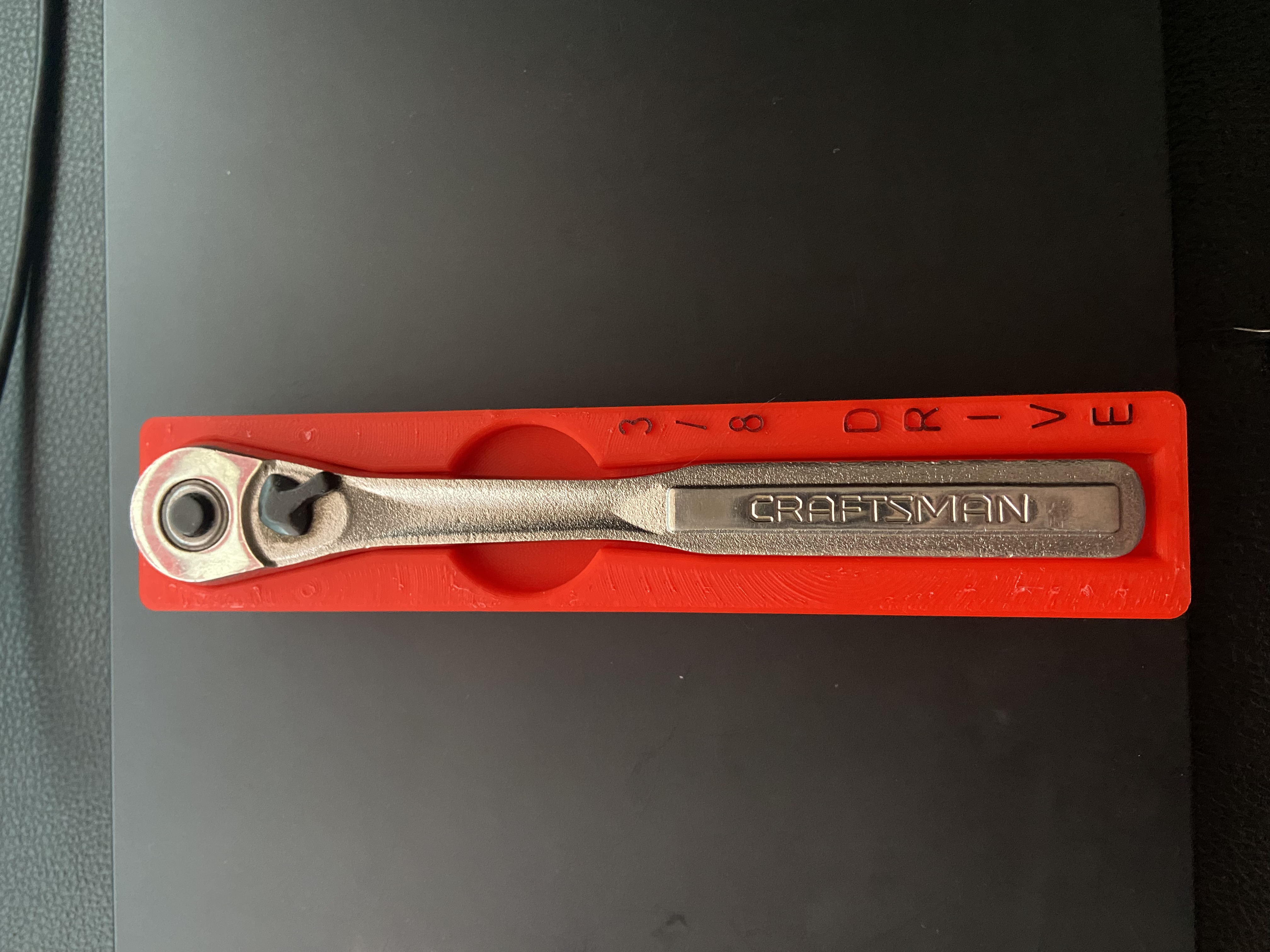 Gridfinity Bin For Craftsman 3/8 Drive Ratchet