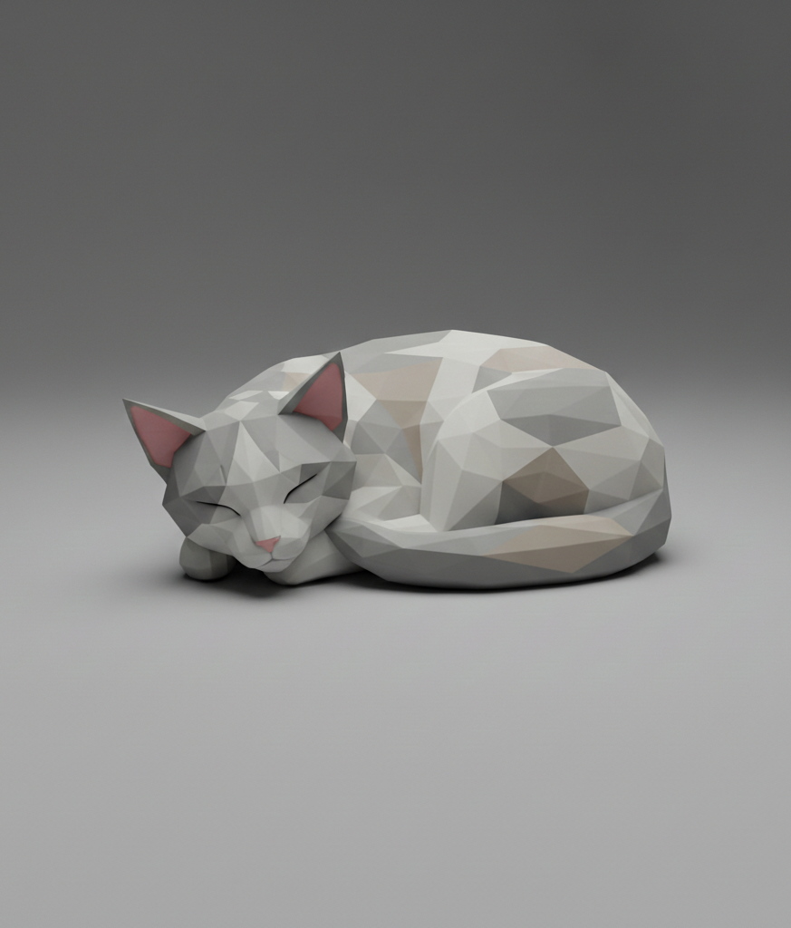 Low poly cat