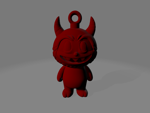 Labubu Keychain with reinforced key ring