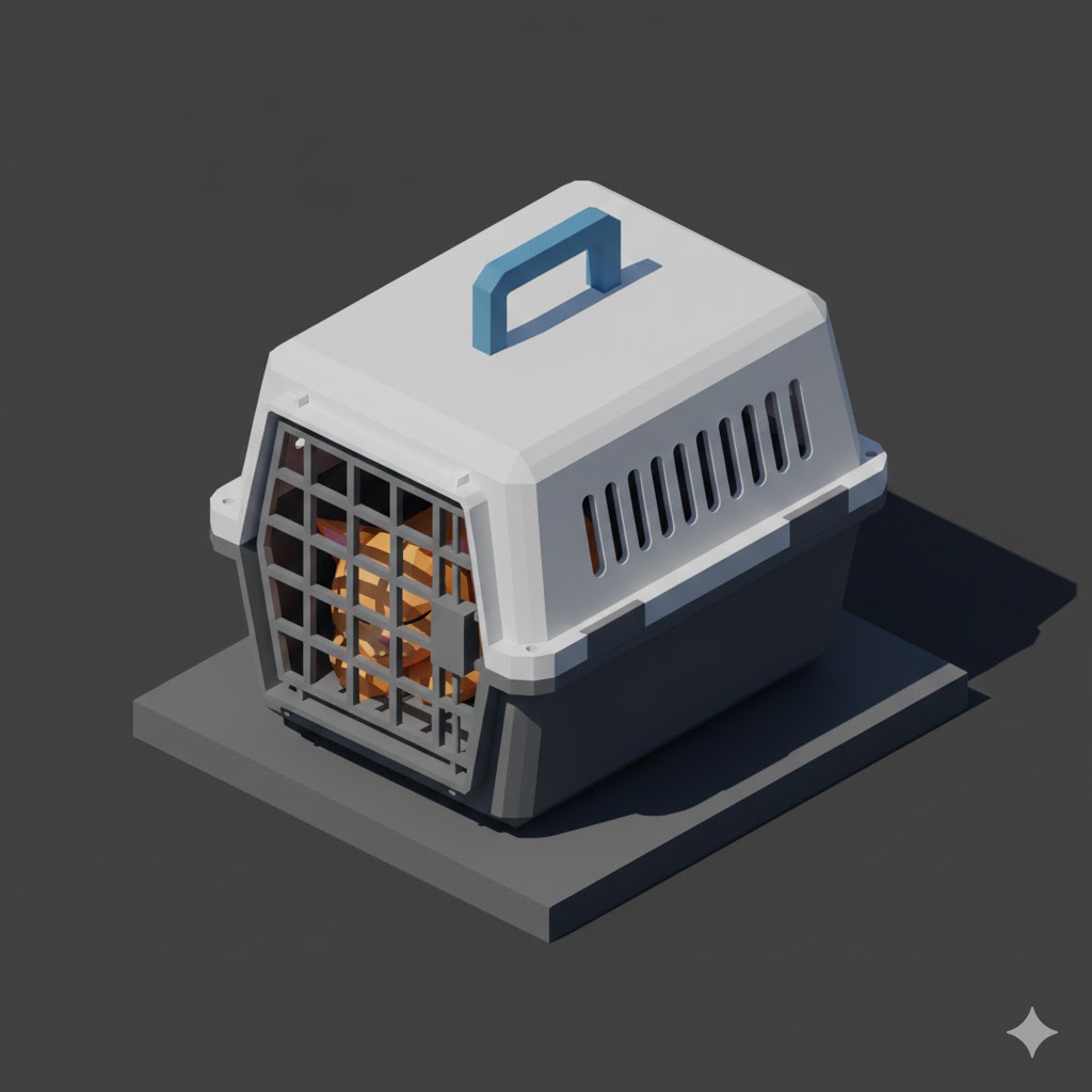 Low Poly Pet Carrier