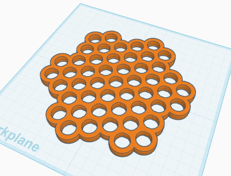 Miniatura 2 do modelo 3D Hexhoop Coaster