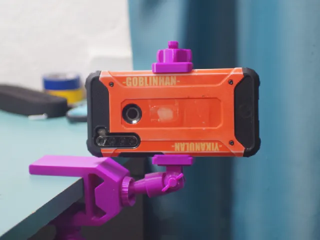 Shelf / Table Clamp Phone Stand / Holder (Masaya Geçirmeli Telefon Tutucu)