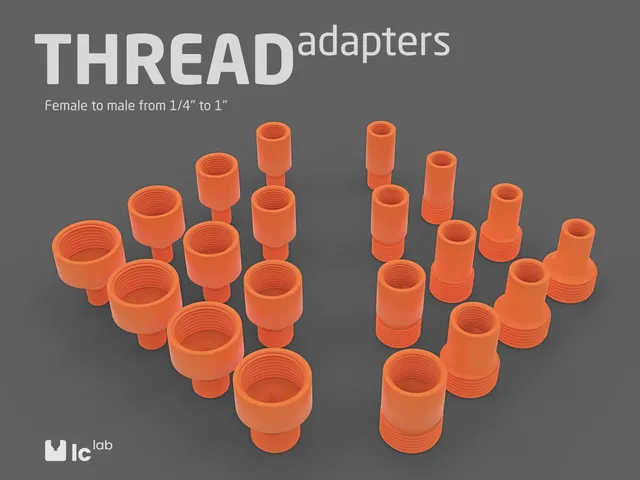 Female-to-Male Thread Reducer Adapters: 1/4" to 1"