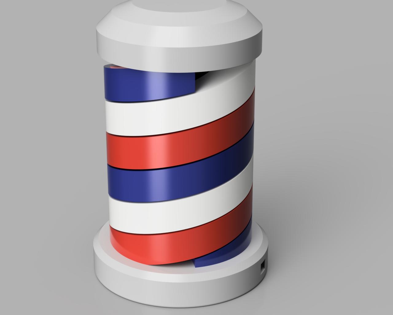 Barber Pole Keychain