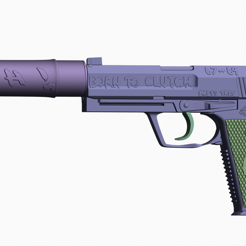 USPS Flash Back Counter-Strike CS 2 GO Prop Replica Pistol Weapon Gun ...