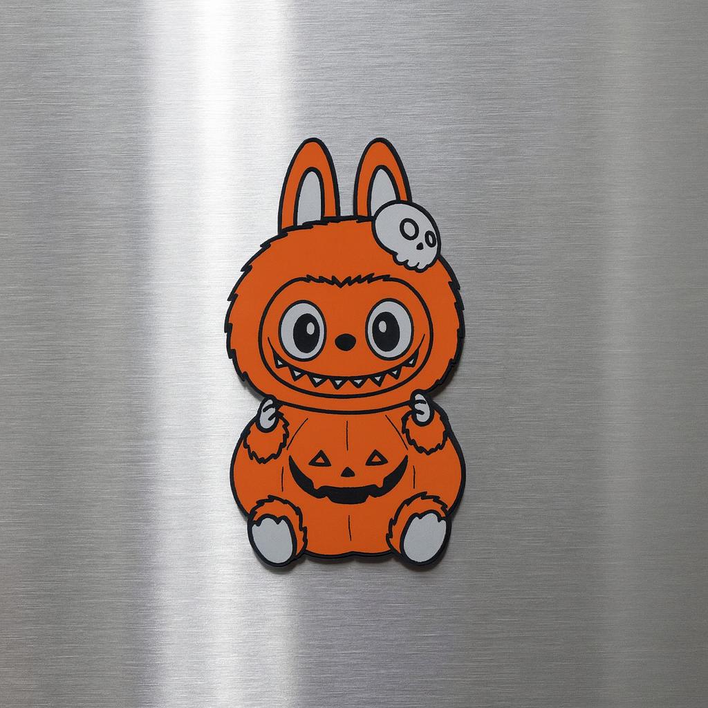 Labubu halloween fridge magnet