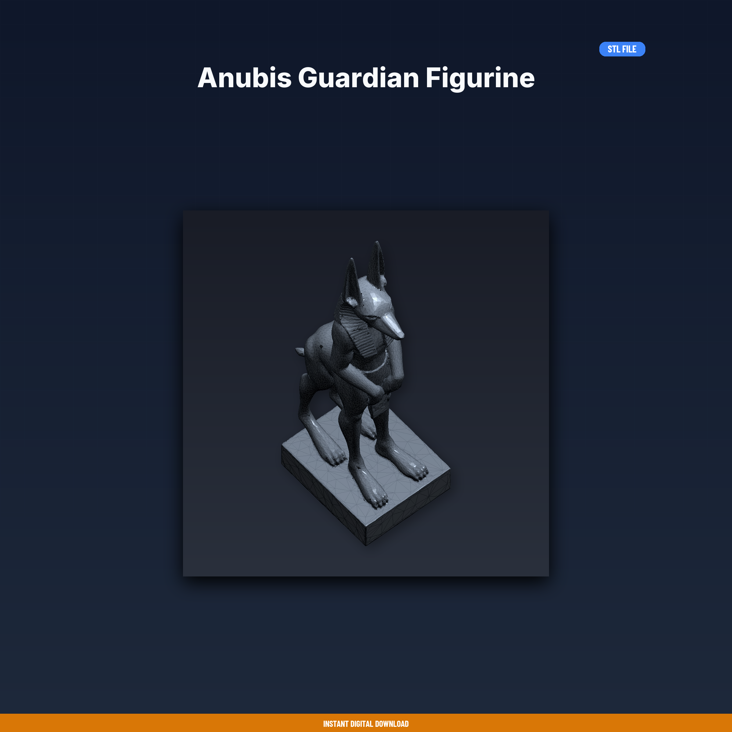 Anubis Guardian Figurine - 3D Printable STL File
