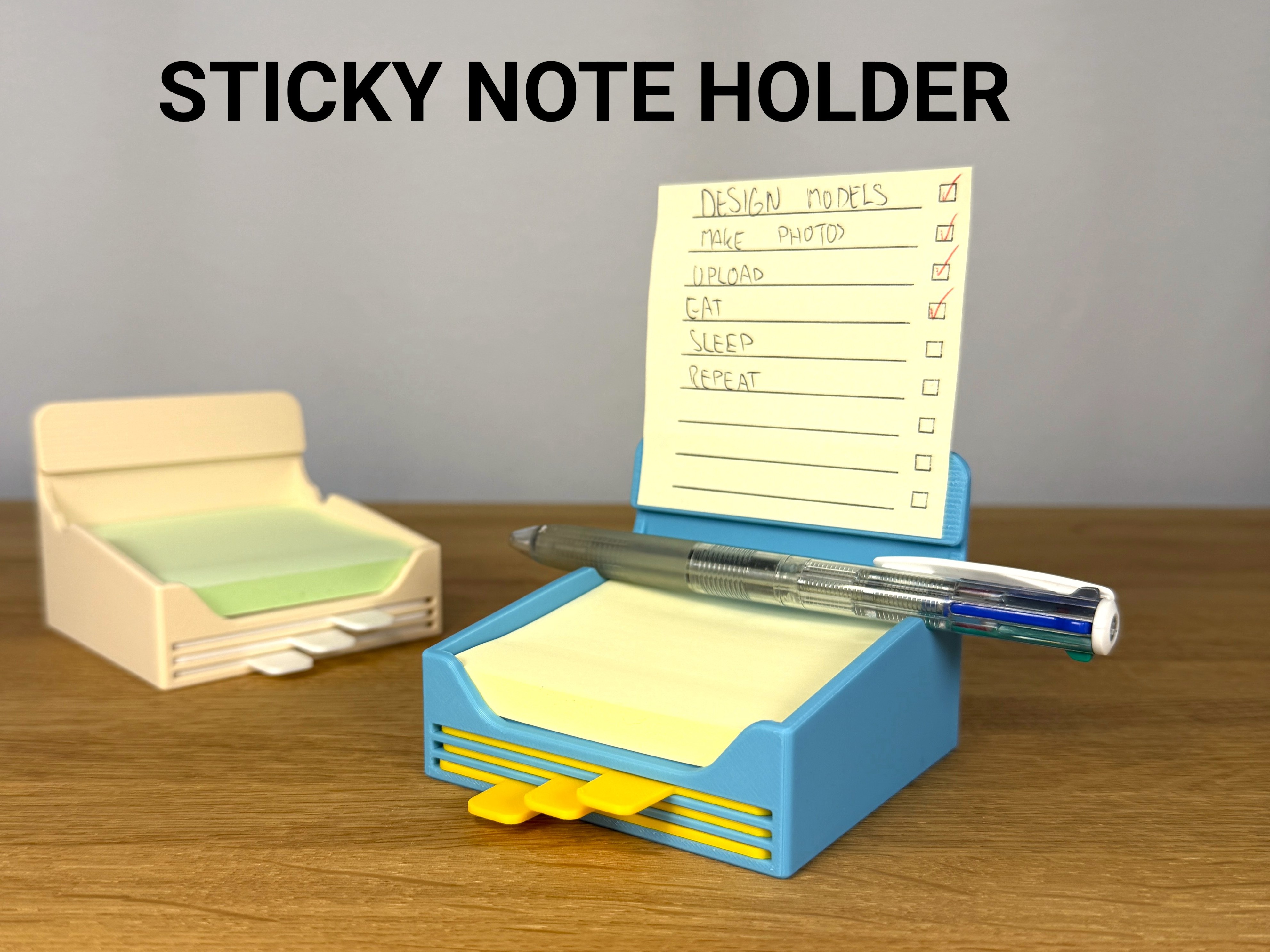 Sticky Note / Post-it Holder with Stencils