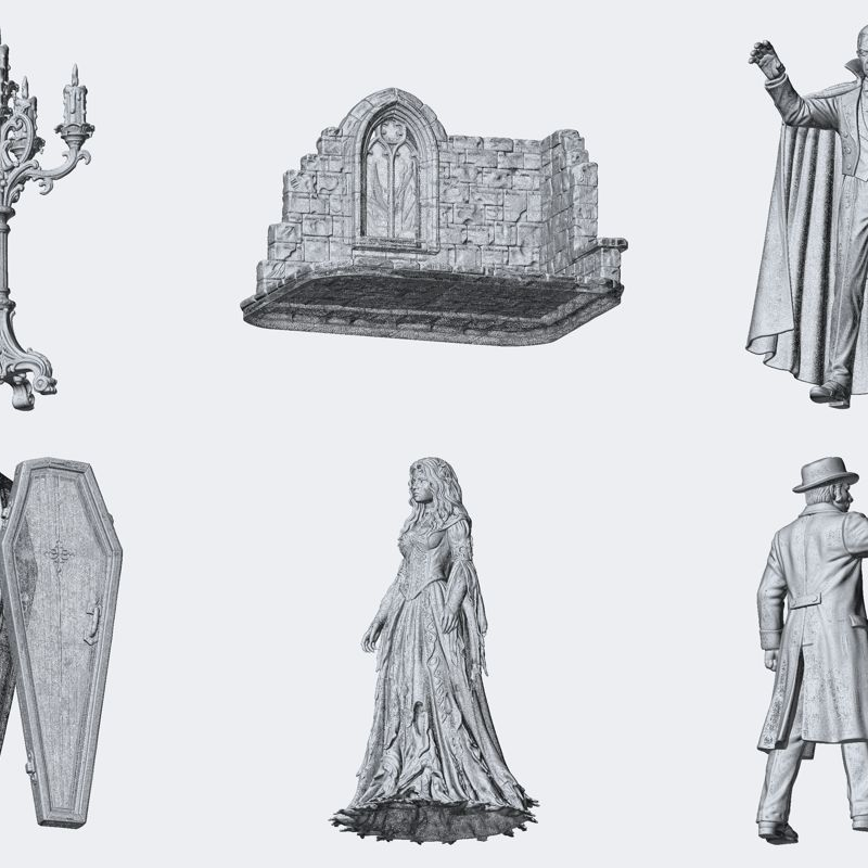 Dracula Castle Diorama - Free STL, 10 Piece Gothic Vampire Scene by ...
