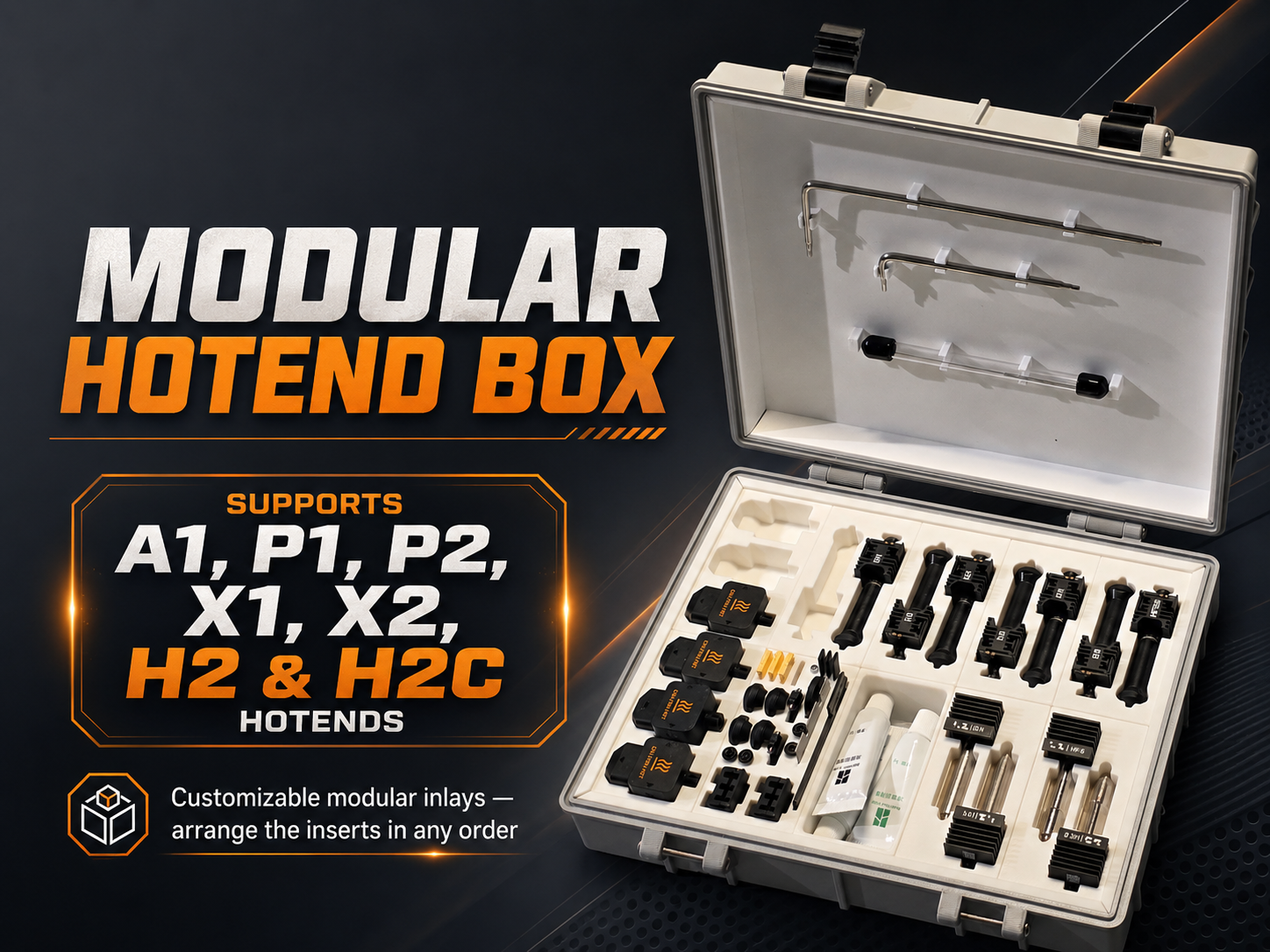 CFD - Modular Hotend Box with interlocking inserts