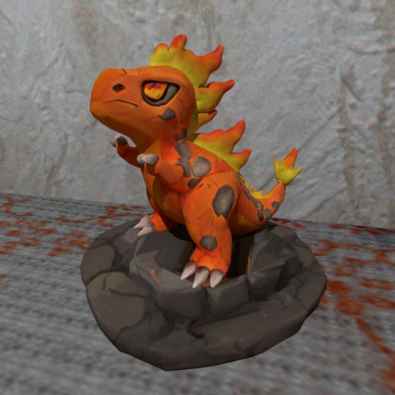 NPC ttrpg Figurine FIRE Dino Kids Boardgame Nosupport Easyprint FDMready