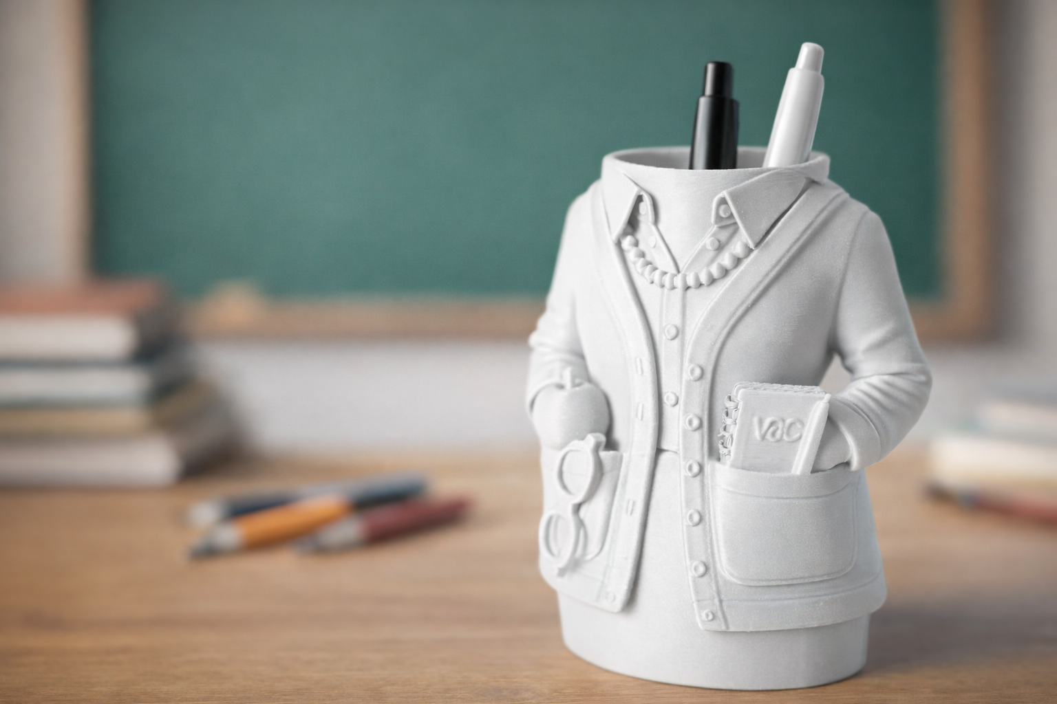 Classic Teacher Pen Holder – Old School Style Desk Organizer Gift