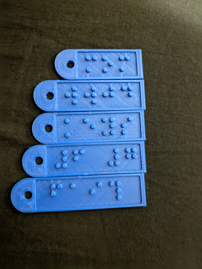 Braille Keychains