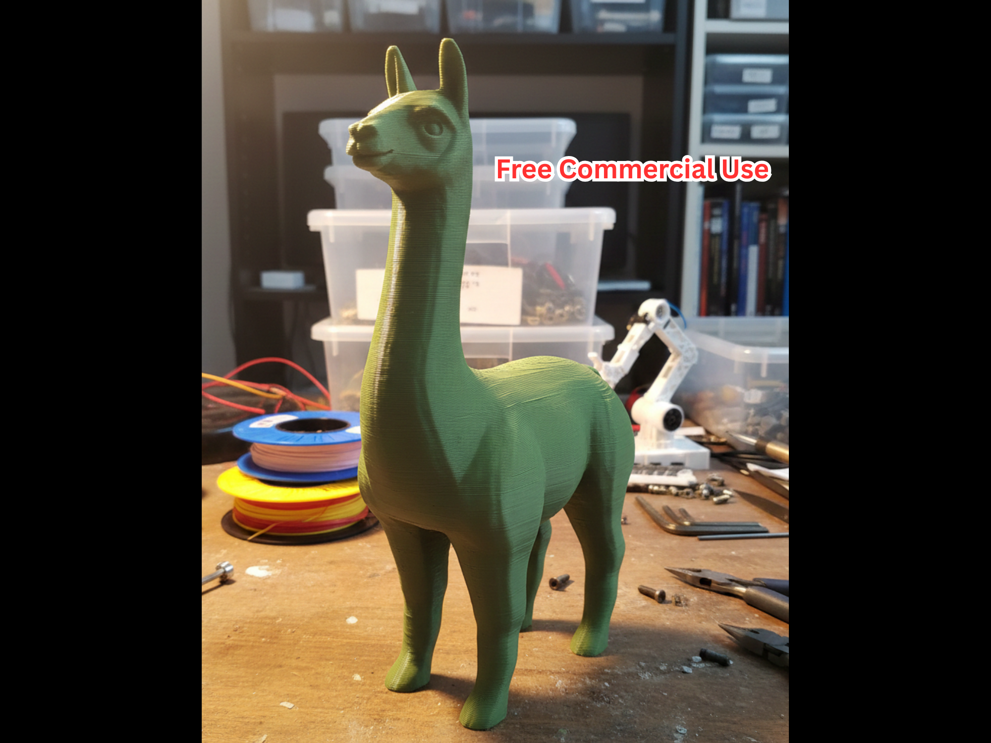 Semi-Realistic Llama Statue
