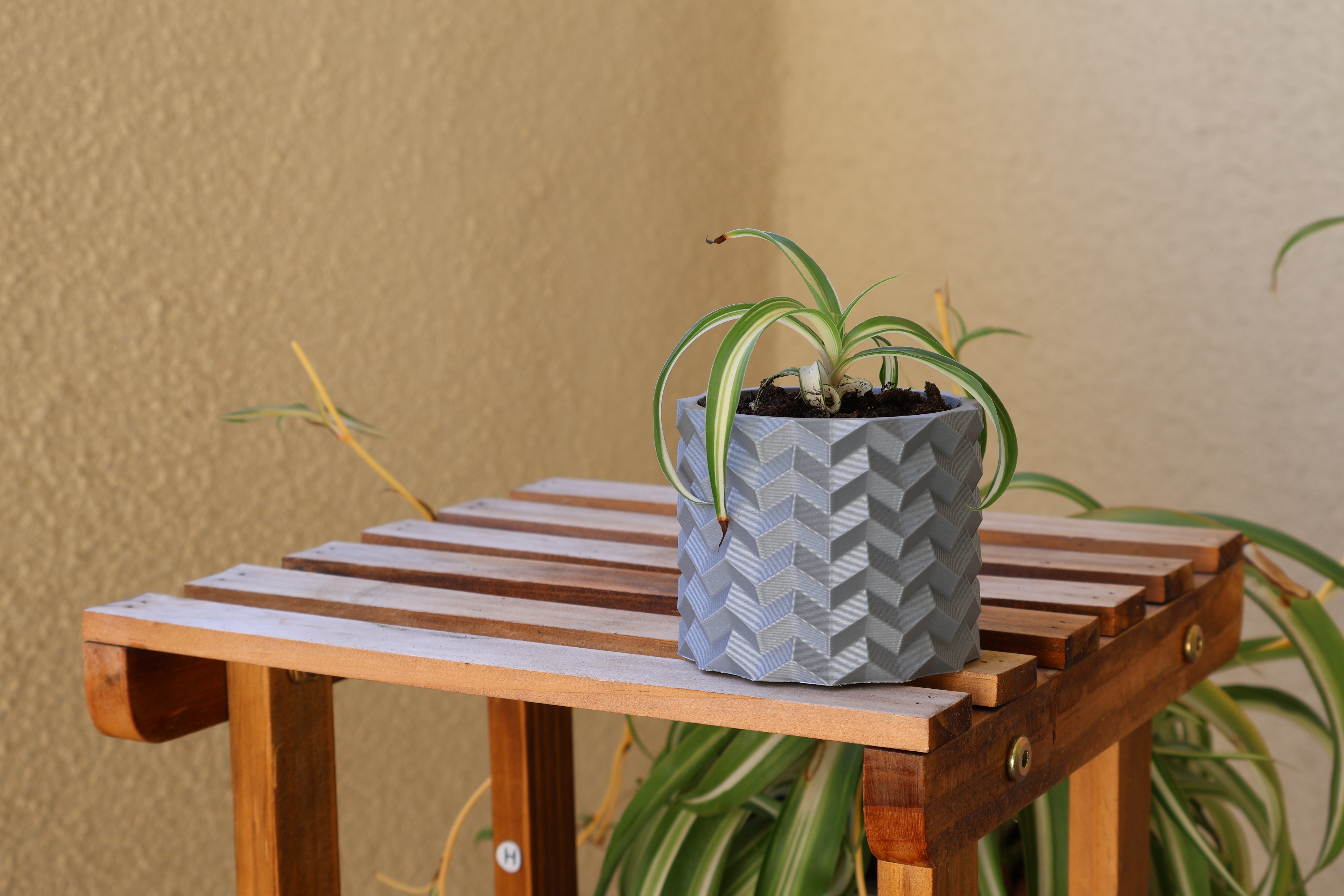 Geometric Origami Planter with drainage holes