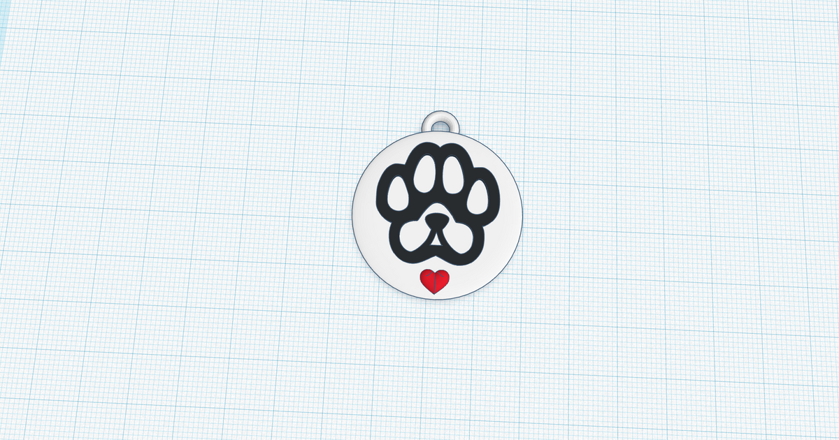 Dog tag Hart by NaldoBory | Download free STL model | Printables.com