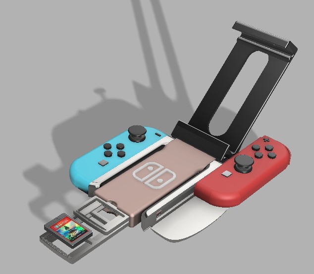 SWITCH JoyCon stocker game &amp; screen holder by 3DNoobMaker | Download ...