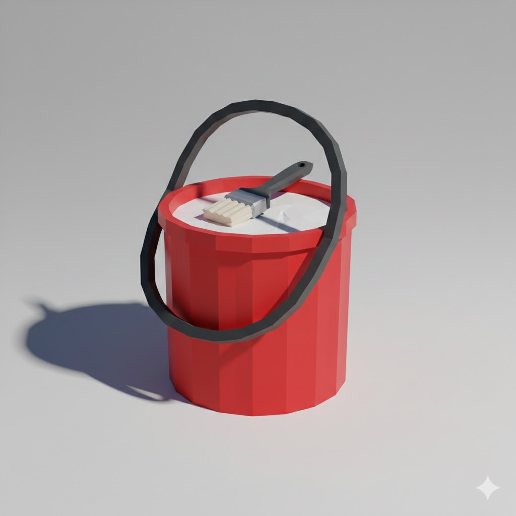 Low Poly Paint Bucket
