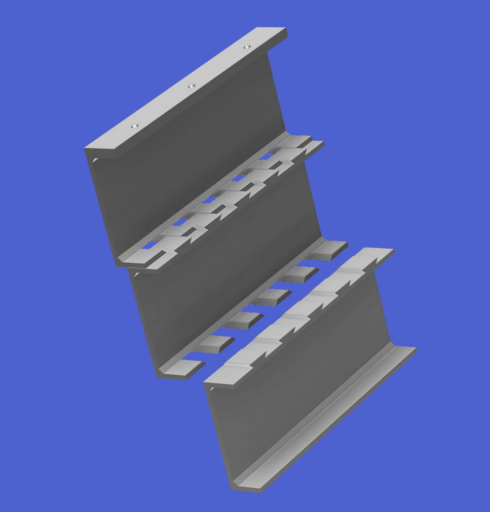 Miniatura 2 do modelo 3D Suspended modular down-stackable drawers