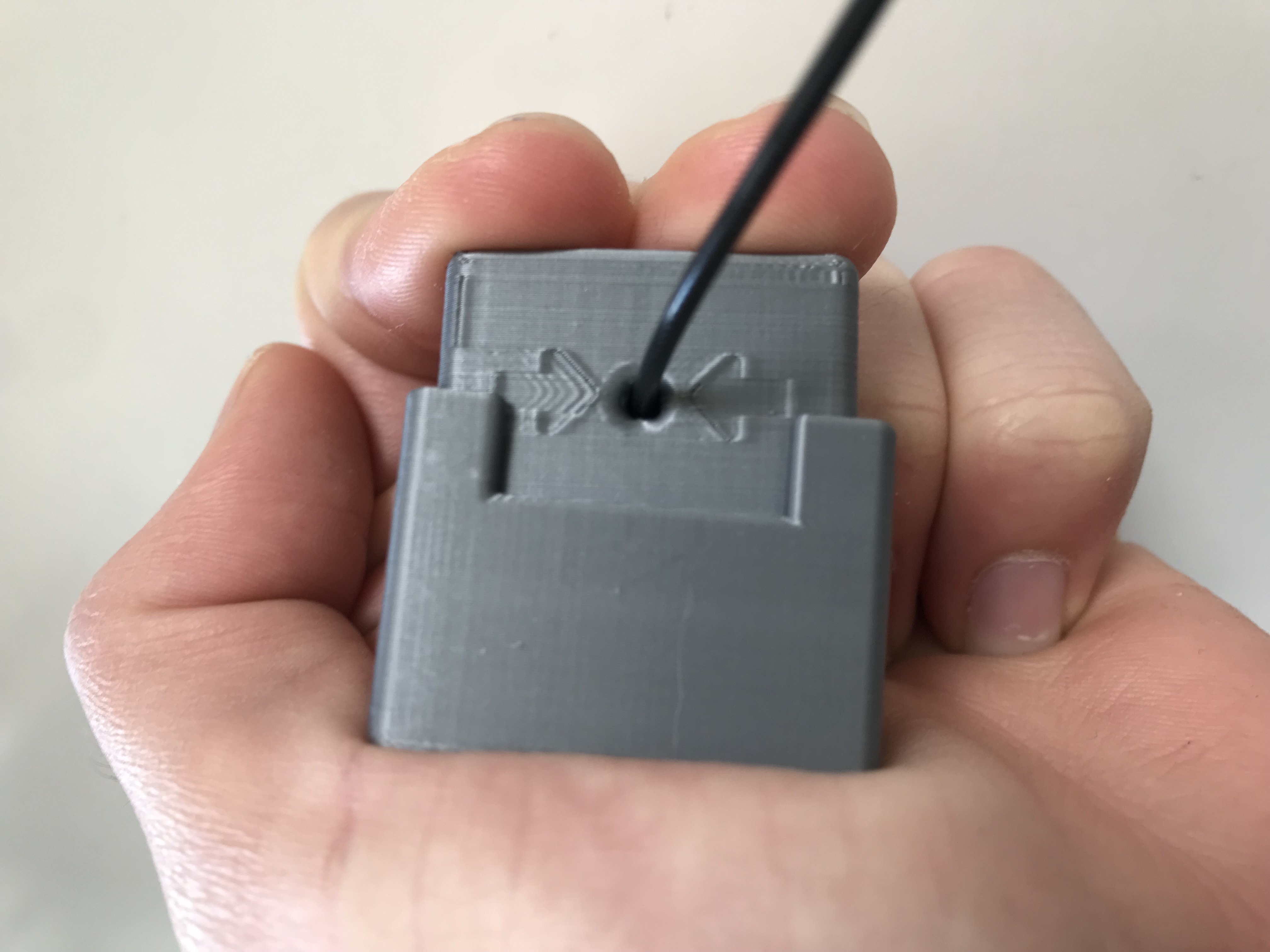 Simple filament cutter (55 degree cut) by Mr52 Download free STL