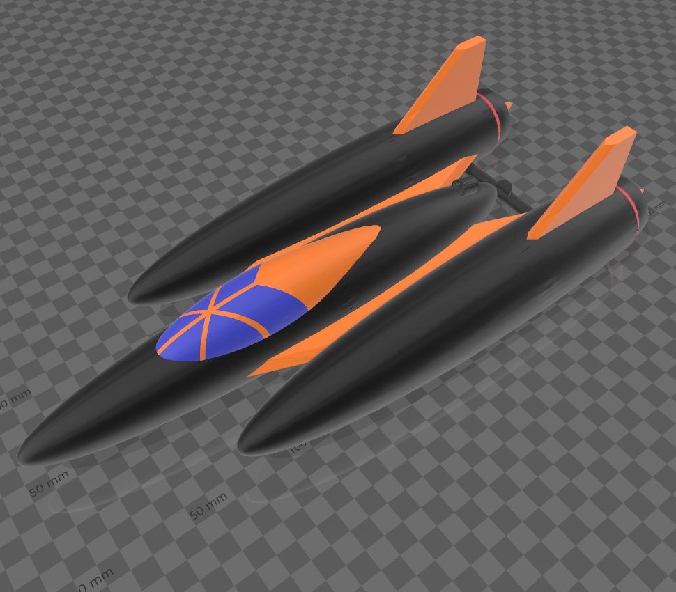 Jet Car Toy With Rubber Powered