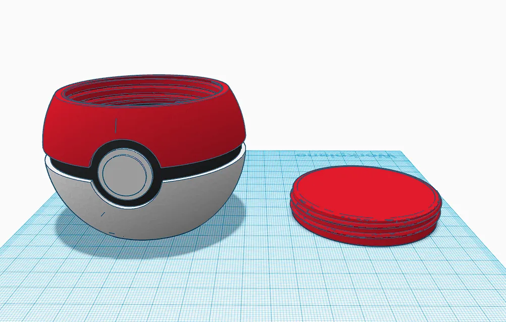 Basic Pokeball, 3D CAD Model Library