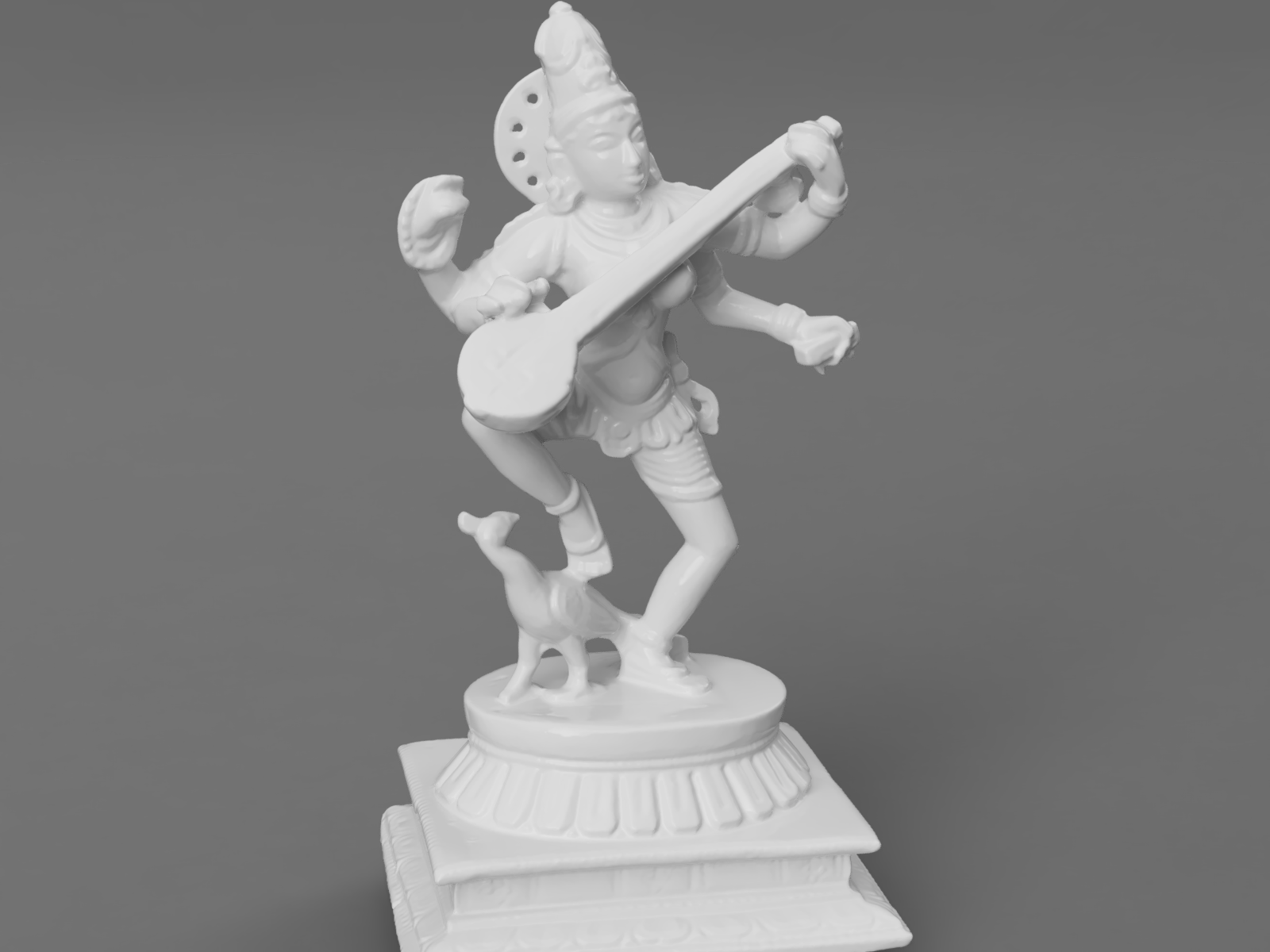 Saraswati Dancing with Peacock