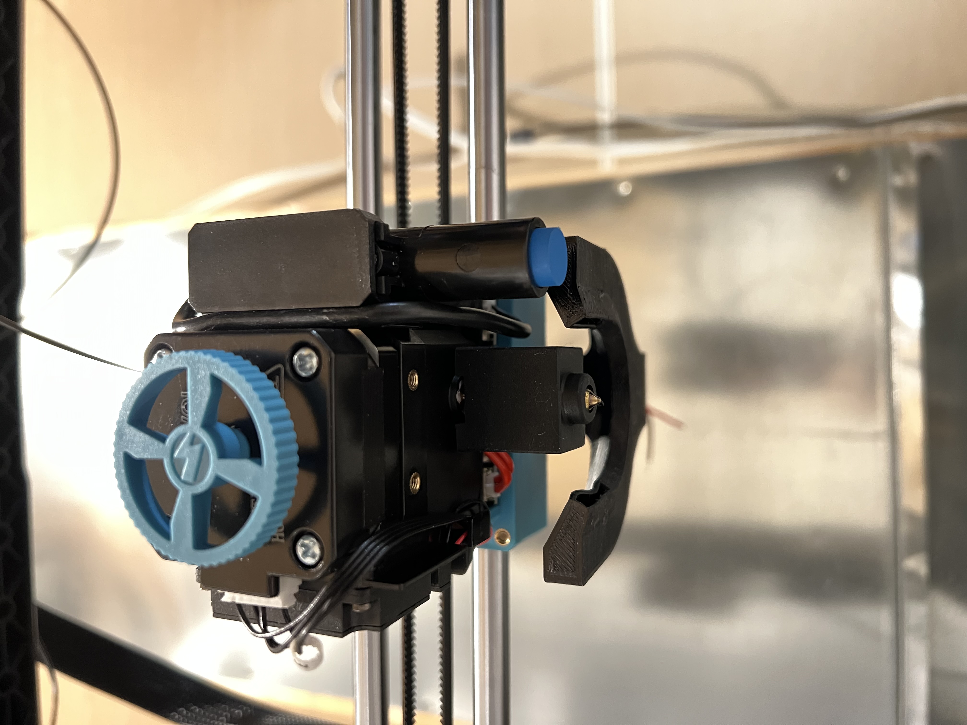 SV06 Plus 5015 part cooling duct bracket remix 3D model thumbnail
