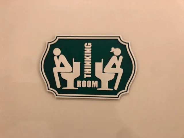 Toilet sign Thinking room