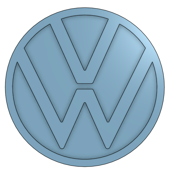 Volkswagen Logo por David S | Descargar modelo STL gratuito ...