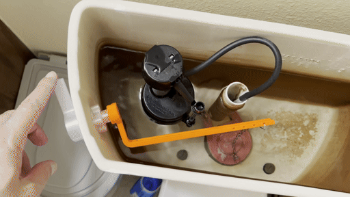 Toilet Flush Handle System with Angled Lever