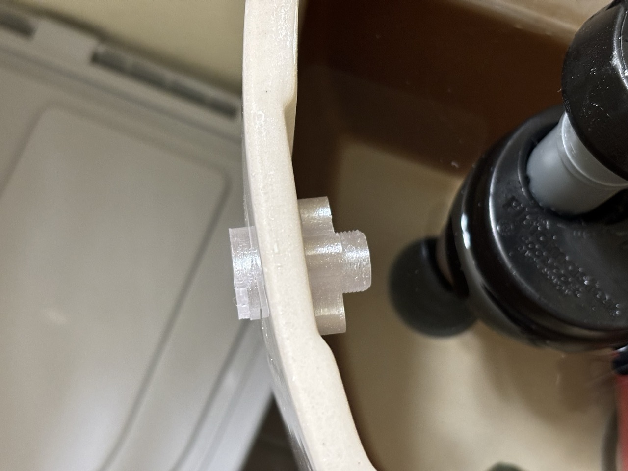 Toilet Flush Handle System with Angled Lever image 6