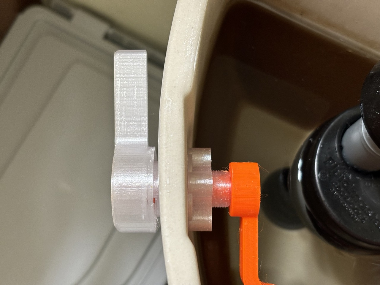 Toilet Flush Handle System with Angled Lever image 11
