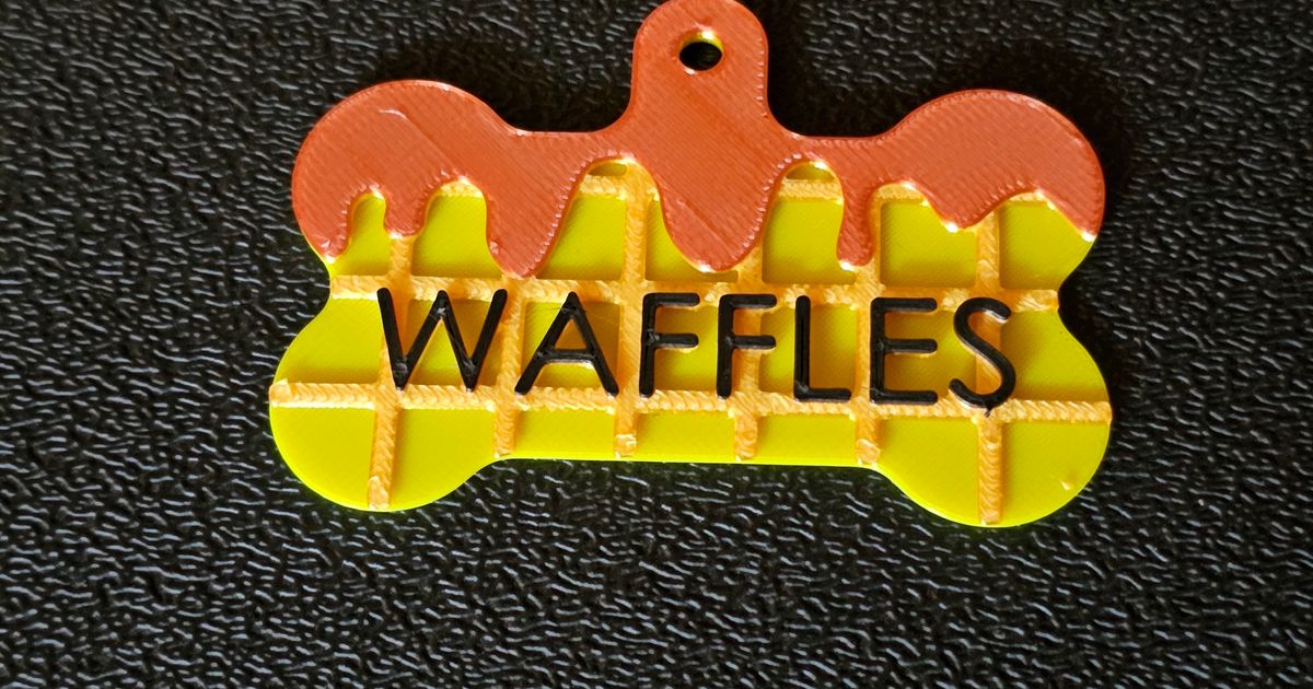Dog tag for Waffles by Batman Download free STL model