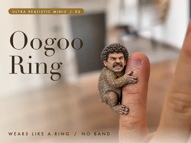 Oogoo Finger Ring, Ultra Realistic Mini
