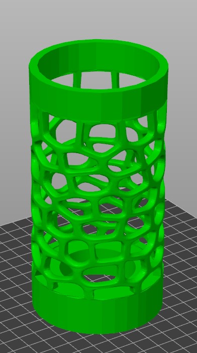 Multi funcional voronoi cylinder vase holder lamp model G0001