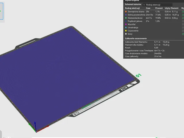 Bambu lab A1 first layer test