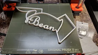 Bean's Name placard