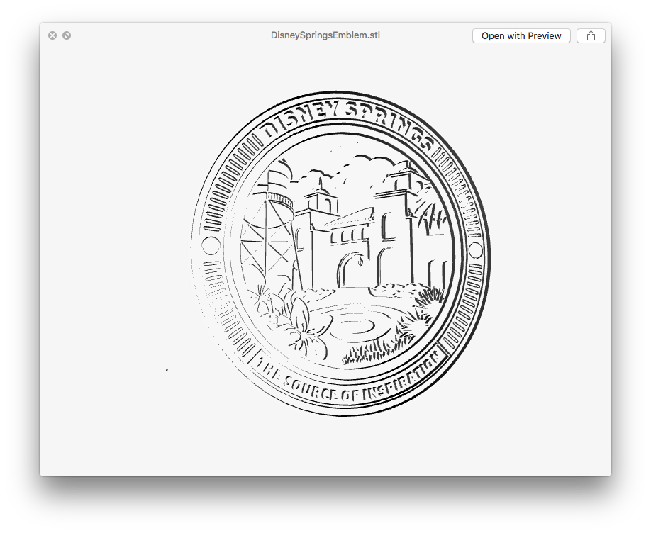 Disney Springs Emblem Coaster by frankattack Download free STL