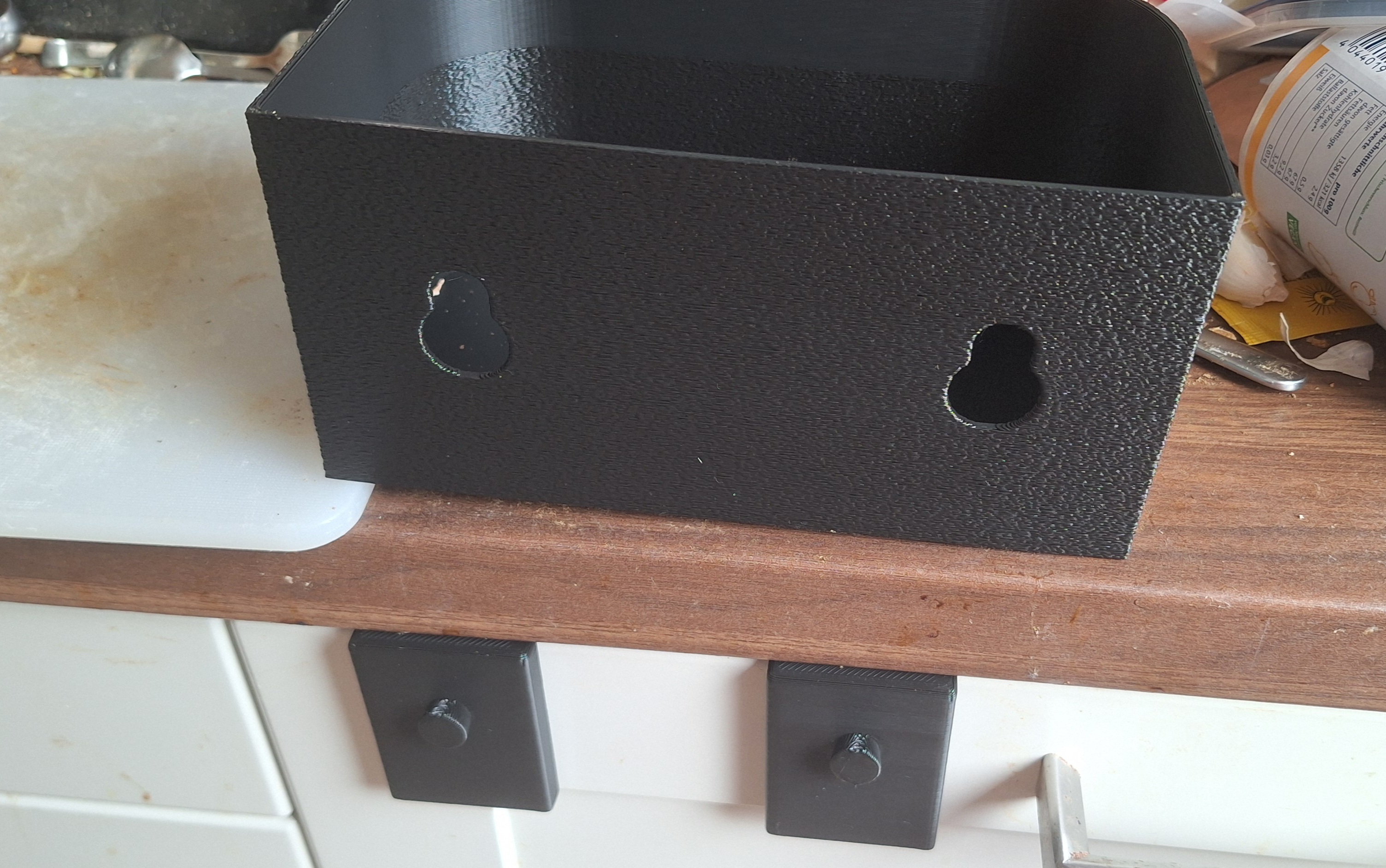 Auffangbehälter für Küchenabfälle zum Einhängen an Schubladen / Drawer Wastebin