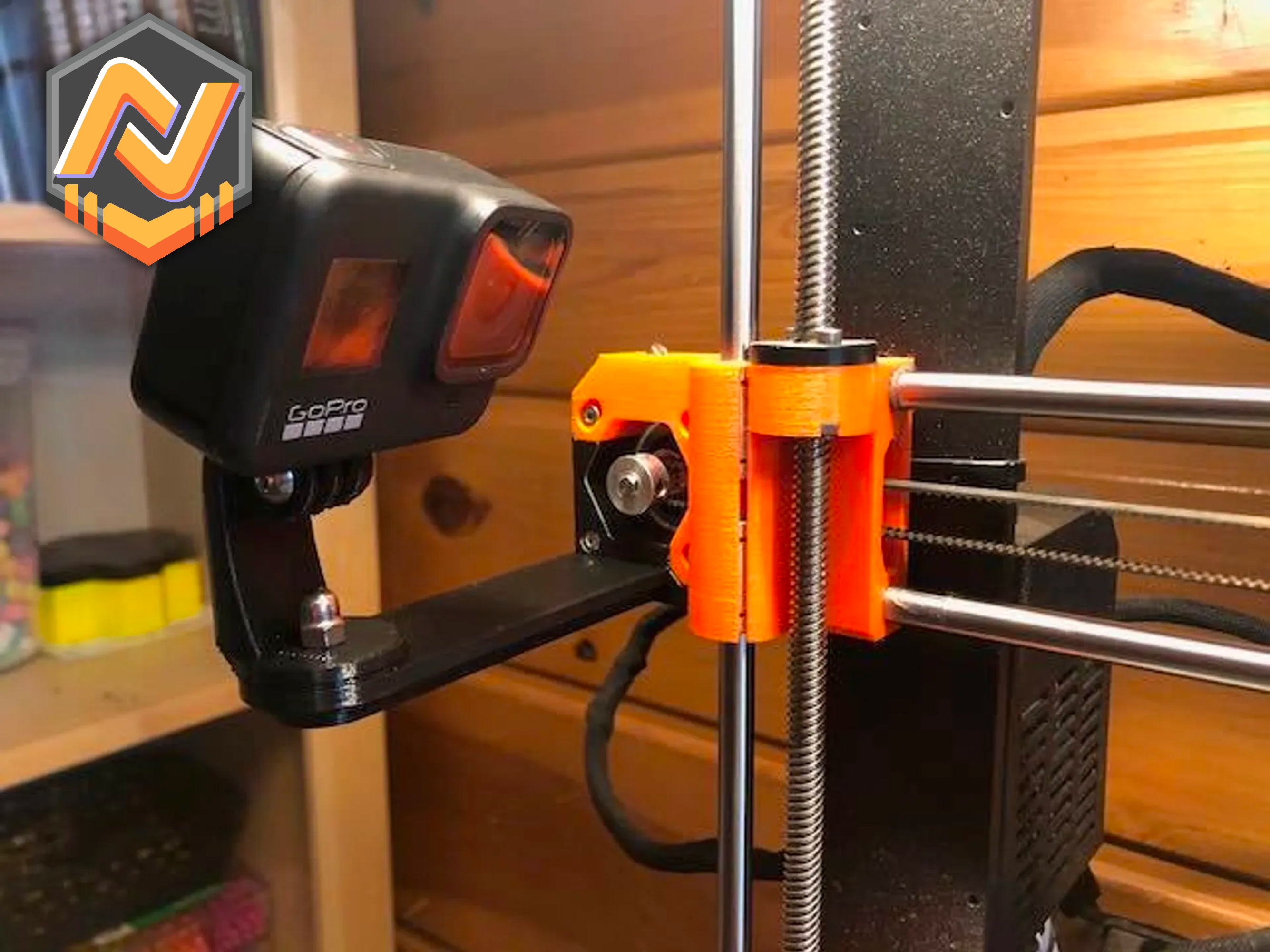 Strong Prusa MK3 MK3S X-Axis Mount for GoPro or Raspberry Pi HQ Camera