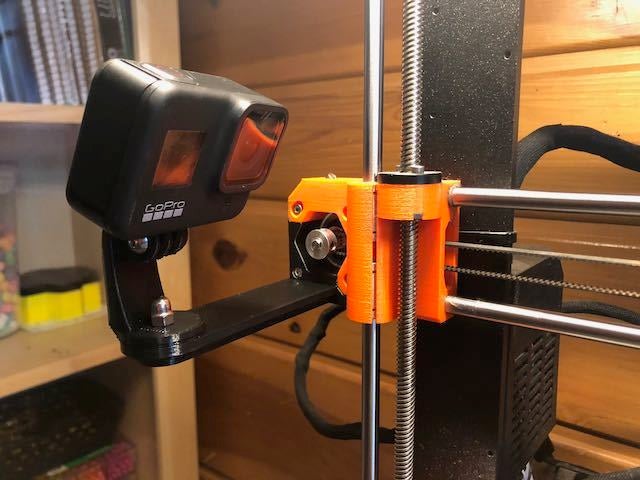 Strong Prusa MK3 MK3S X-Axis Mount for GoPro or Raspberry Pi HQ Camera