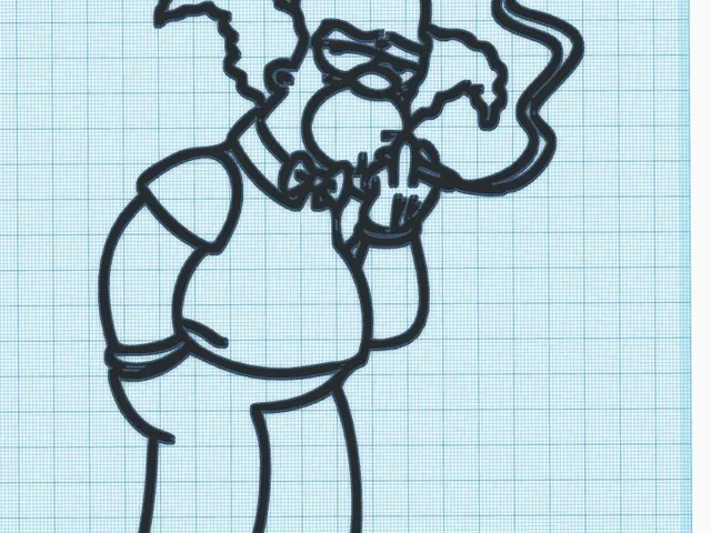 Krusty the Clown - smoking Wall art