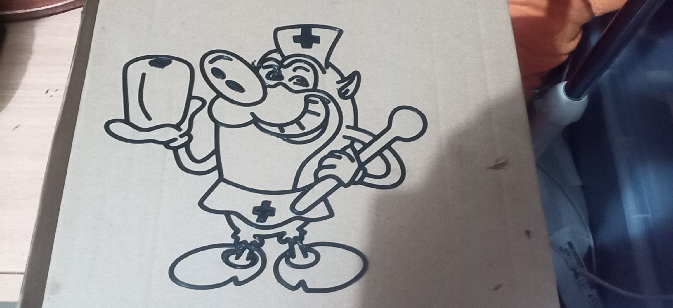 NURSE STIMPY WALL ART
