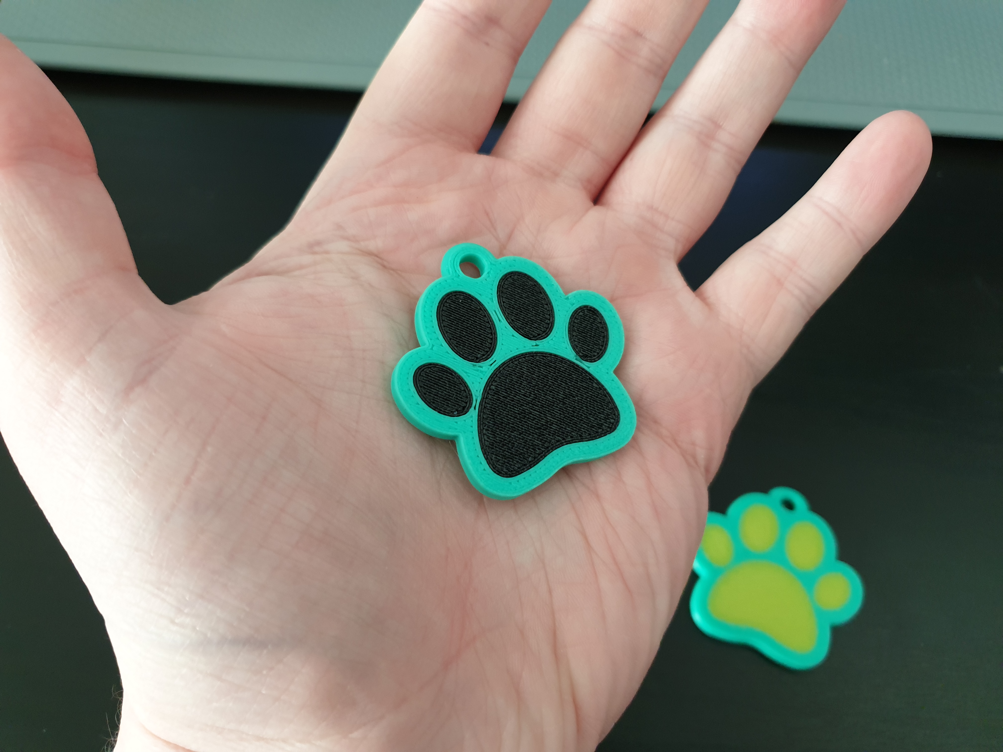 Paw Print Dog Tag