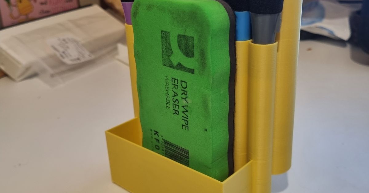 Whiteboard Pen Holder by Remrafs Download free STL model