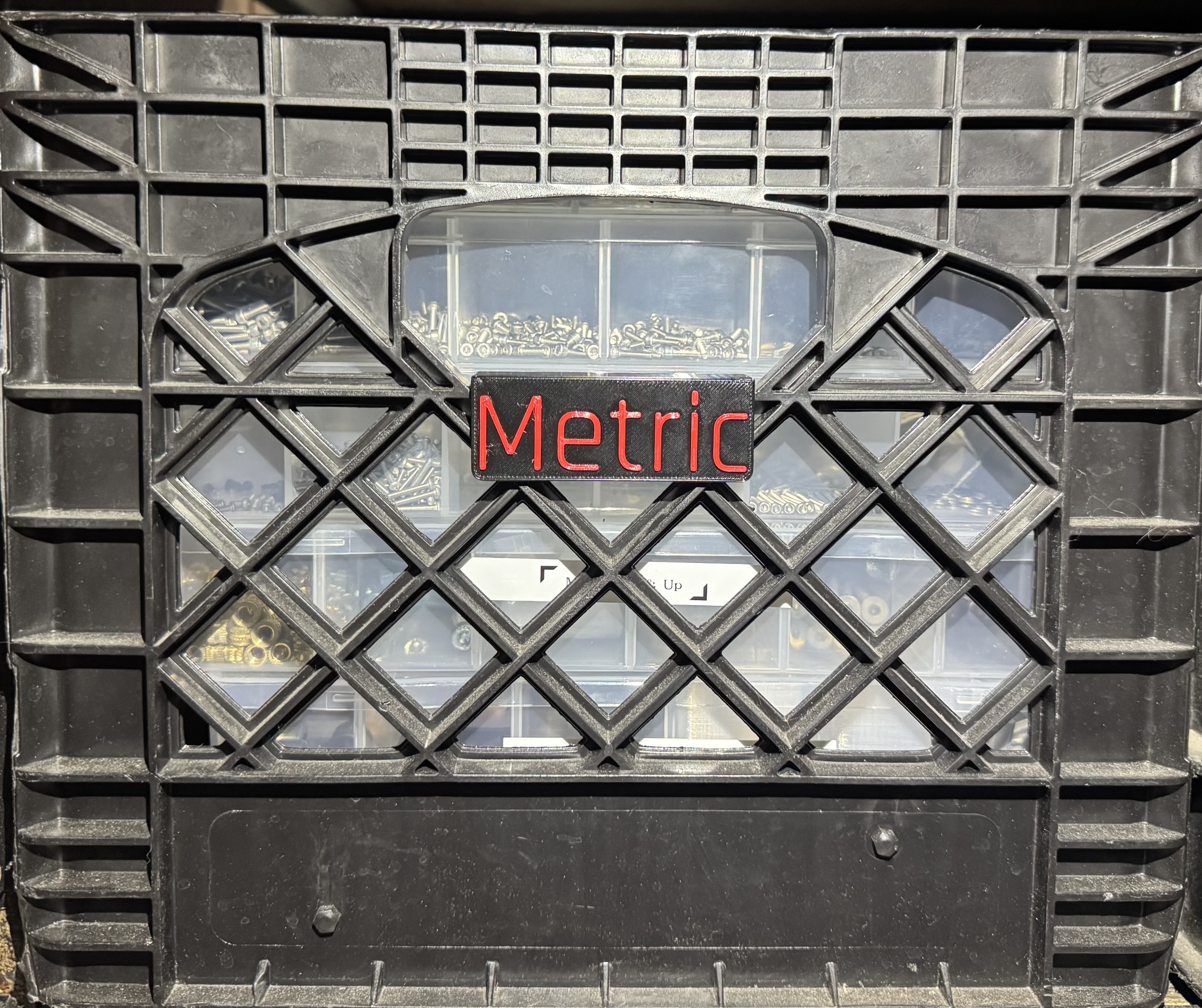 METRIC & SAE Milk crate labels