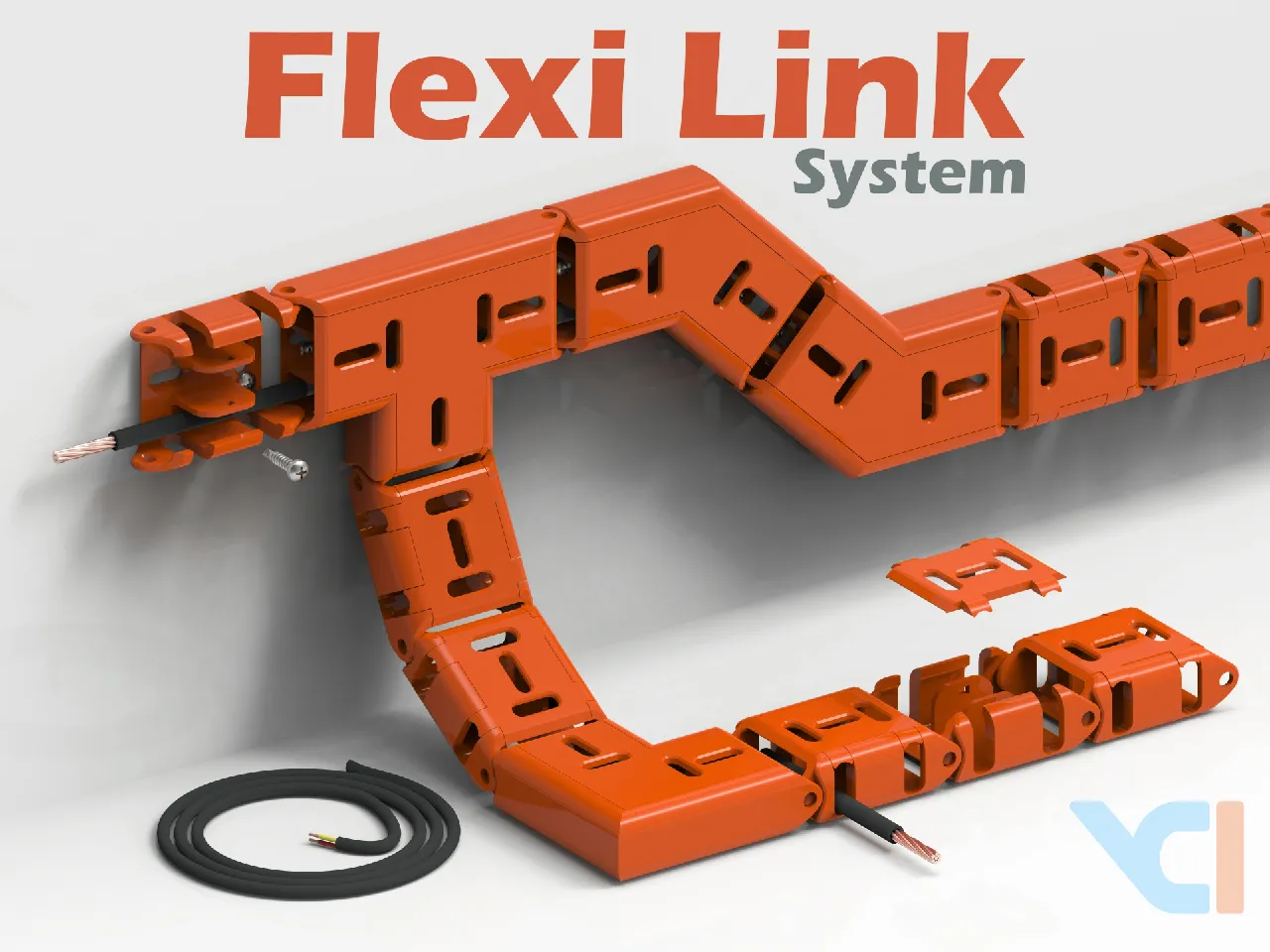 FlexiLink - Cable Management System- DEMO by VC Design | Download free STL model | Printables.com - 3D model önizlemesi