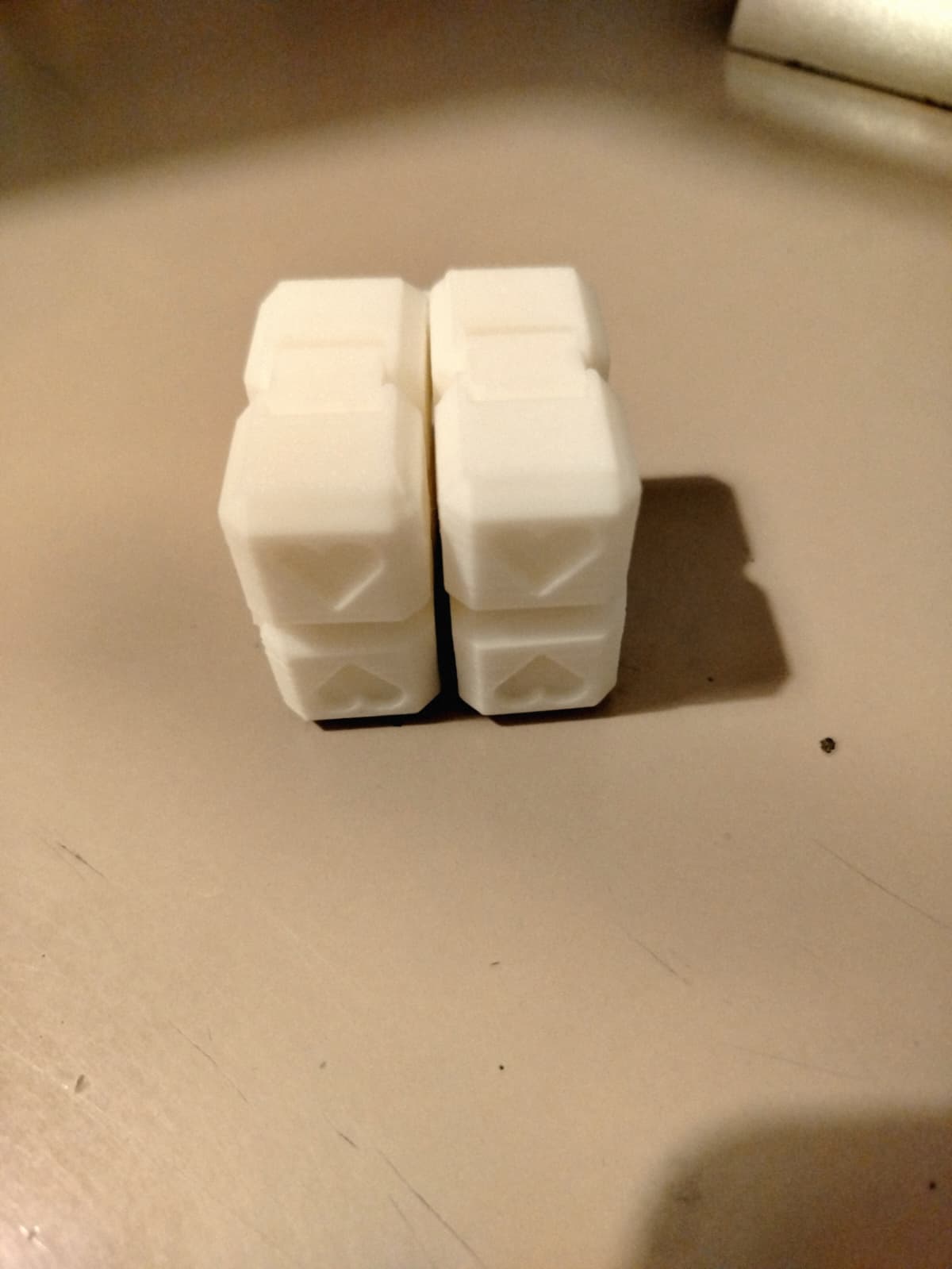 Miniatura 3 do modelo 3D İnfinity cube with hearts  easy to print, cute valentines gift